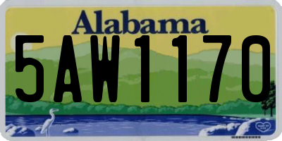 AL license plate 5AW1170