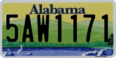 AL license plate 5AW1171