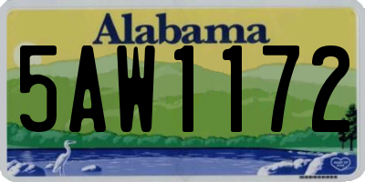 AL license plate 5AW1172