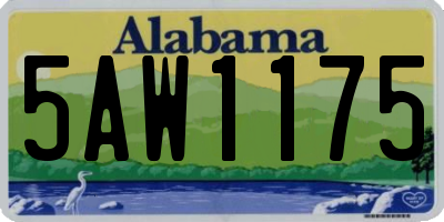 AL license plate 5AW1175
