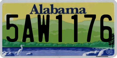 AL license plate 5AW1176