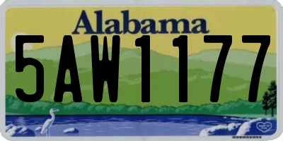 AL license plate 5AW1177