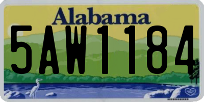AL license plate 5AW1184