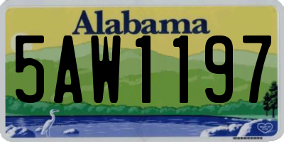 AL license plate 5AW1197
