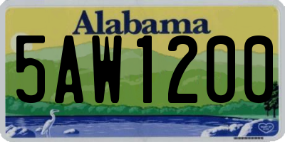 AL license plate 5AW1200