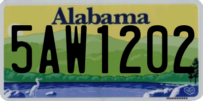 AL license plate 5AW1202