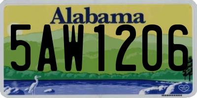 AL license plate 5AW1206