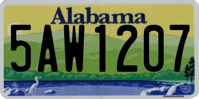 AL license plate 5AW1207