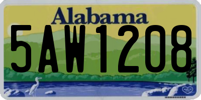 AL license plate 5AW1208