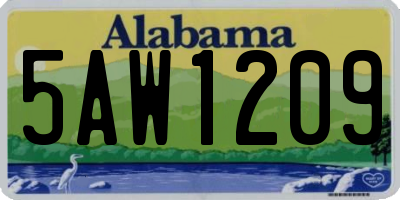 AL license plate 5AW1209