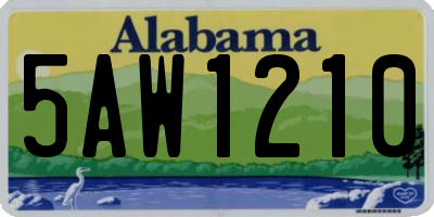 AL license plate 5AW1210