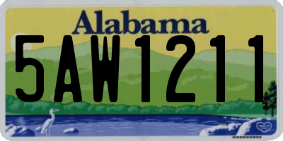 AL license plate 5AW1211