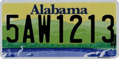 AL license plate 5AW1213