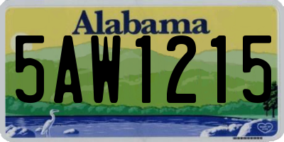 AL license plate 5AW1215