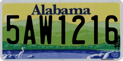 AL license plate 5AW1216