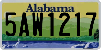 AL license plate 5AW1217