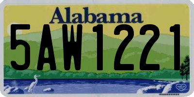 AL license plate 5AW1221