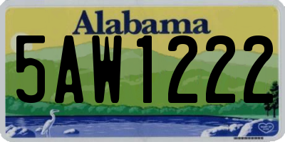 AL license plate 5AW1222