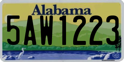 AL license plate 5AW1223