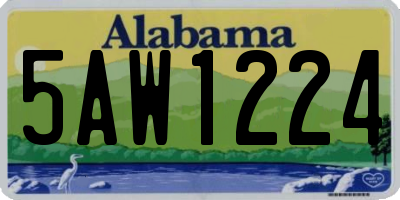AL license plate 5AW1224