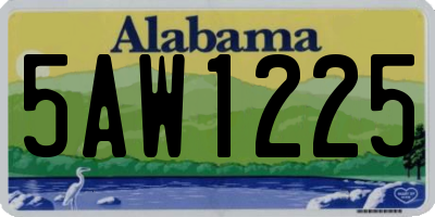 AL license plate 5AW1225