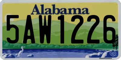 AL license plate 5AW1226
