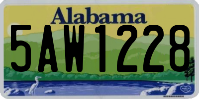 AL license plate 5AW1228
