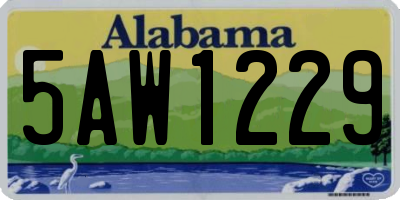 AL license plate 5AW1229