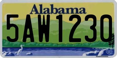 AL license plate 5AW1230