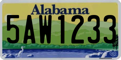 AL license plate 5AW1233