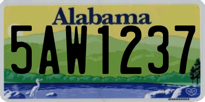 AL license plate 5AW1237