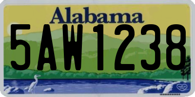 AL license plate 5AW1238