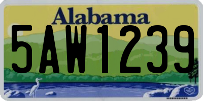 AL license plate 5AW1239
