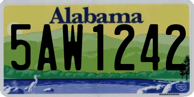 AL license plate 5AW1242