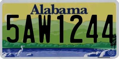 AL license plate 5AW1244