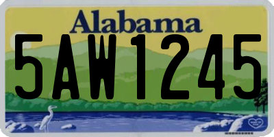 AL license plate 5AW1245