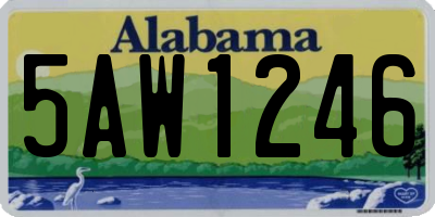 AL license plate 5AW1246