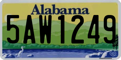 AL license plate 5AW1249