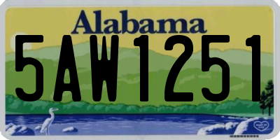 AL license plate 5AW1251