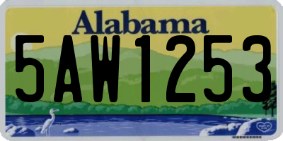 AL license plate 5AW1253