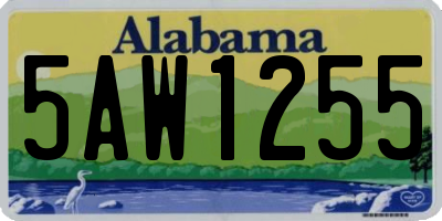 AL license plate 5AW1255