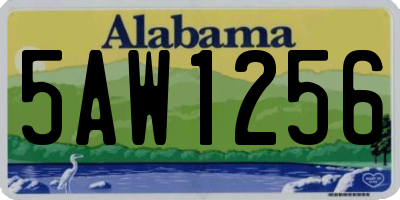 AL license plate 5AW1256