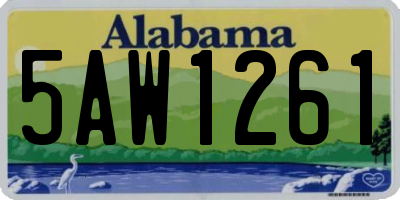 AL license plate 5AW1261