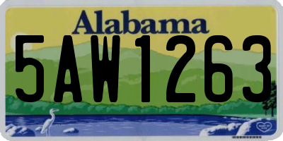 AL license plate 5AW1263