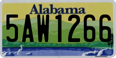 AL license plate 5AW1266