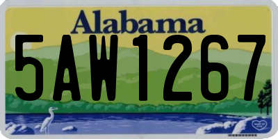 AL license plate 5AW1267