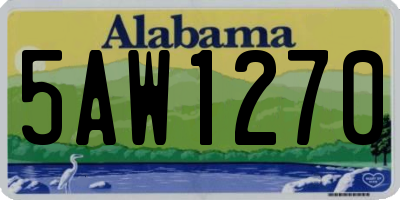 AL license plate 5AW1270
