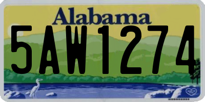 AL license plate 5AW1274