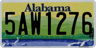 AL license plate 5AW1276