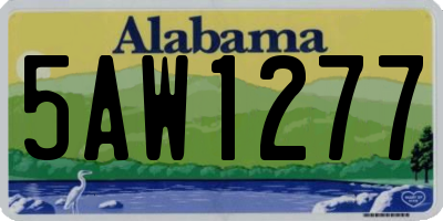 AL license plate 5AW1277